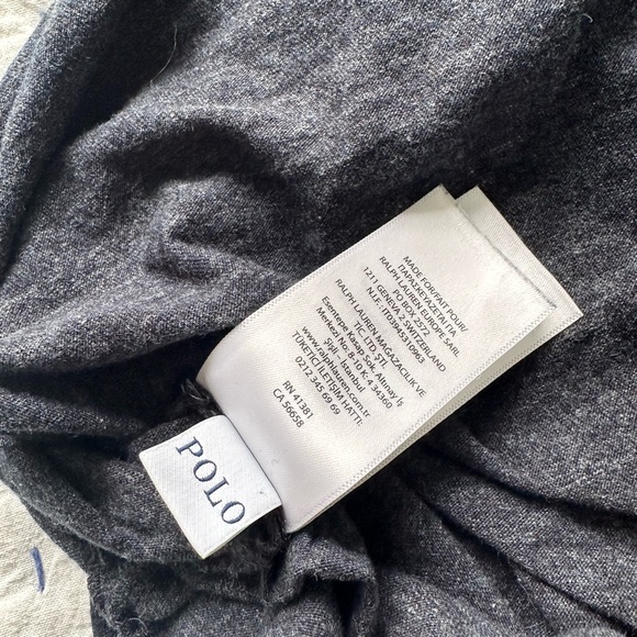 Men’s Grey Ralph Lauren Polo Long Sleeve Tee-Shirt size Medium - Picture 5 of 5